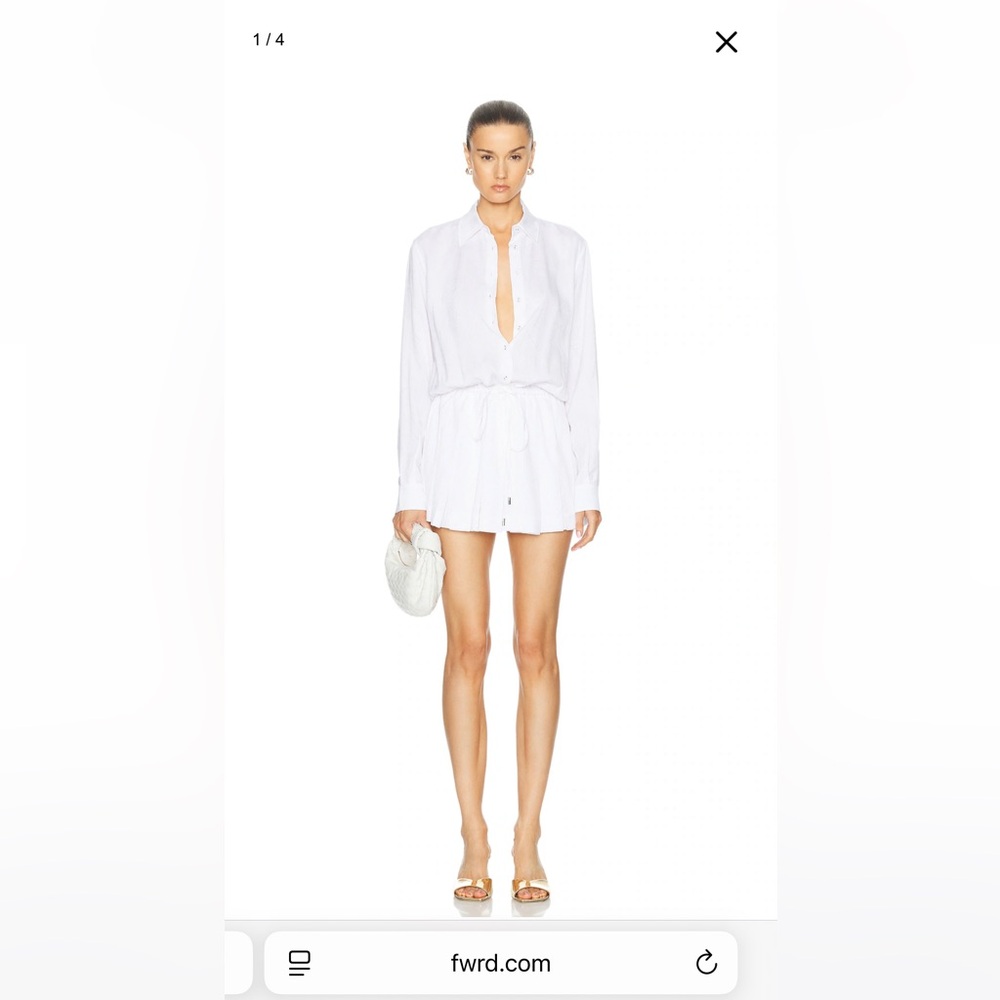 White Long Sleeve Shirt Dress